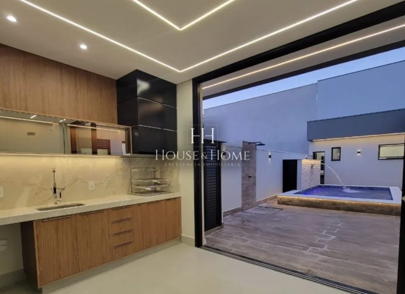 Casa Nova à venda com 3 suites - 199m - Cond. Piemonte em Indaiatuba/SP