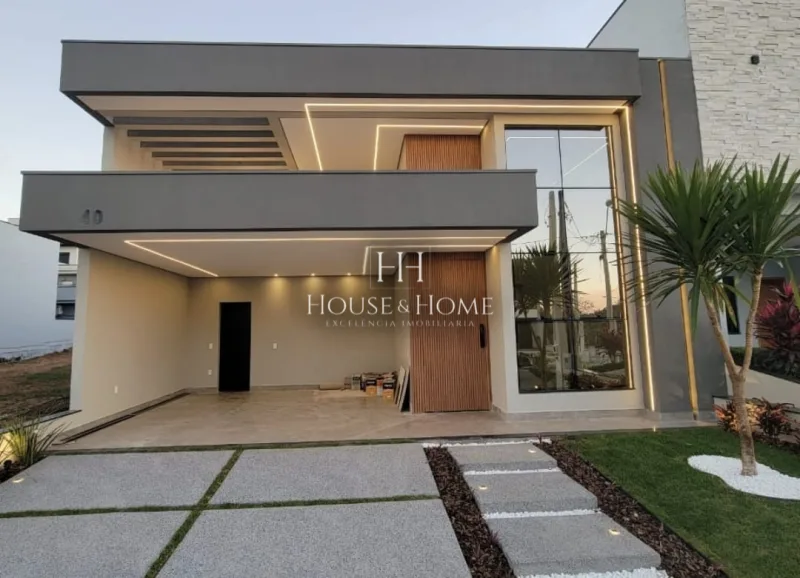 Casa Nova à venda com 3 suites - 199m - Cond. Piemonte em Indaiatuba/SP